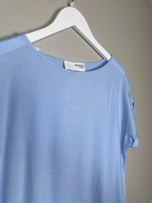 Selected Str. M <br/> T-shirt, lyseblå.
