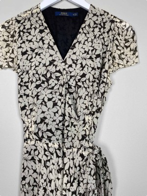 Ralph Lauren Str. M/L <br/> Blomster kjole.