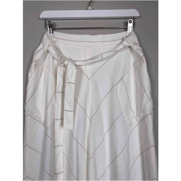 Massimo Dutti Str. 42 <br/> Nederdel, råhvid. - Image 2