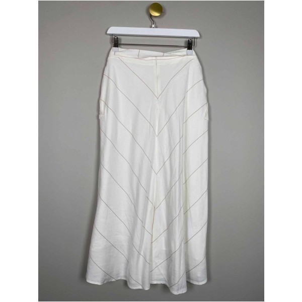 Massimo Dutti Str. 42 <br/> Nederdel, råhvid. - Image 3