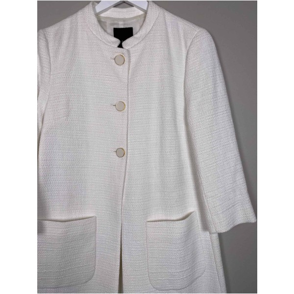 Sand Str. 40 <br/> lang blazer, hvid. - Image 2