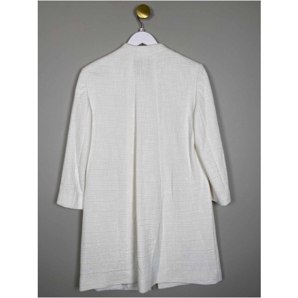 Sand Str. 40 <br/> lang blazer, hvid. - Image 3