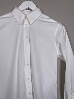 Ralph Lauren Str. M <br/> Skjorte, hvid.