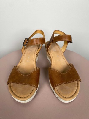 Gabor str. 39,5 <br/> brun sandal med spænde