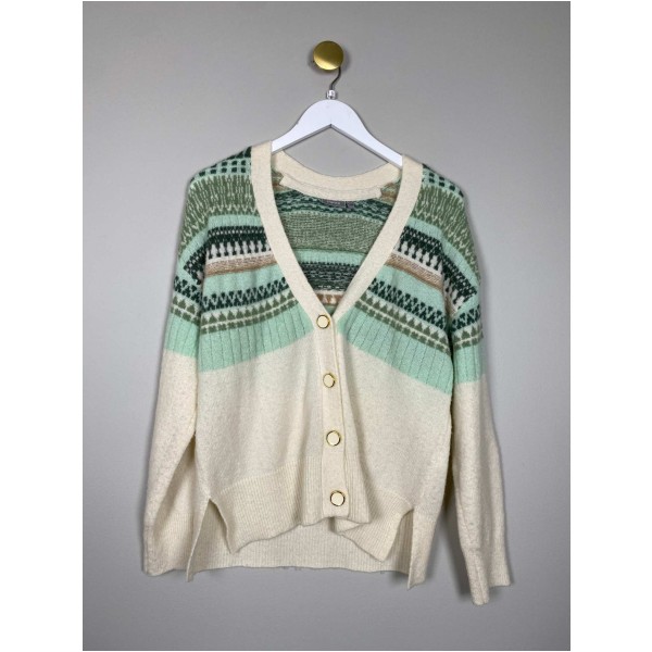 Fransa str. S <br/> mønstret cardigan