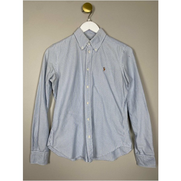 Ralph Lauren str. M <br/> blåstribet skjorte
