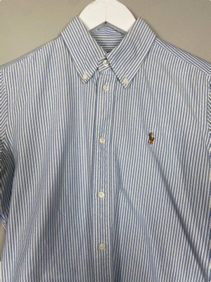 Ralph Lauren str. M <br/> blåstribet skjorte