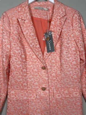 CostaMani str. S <br/> pink blazer med blomsterbroderier