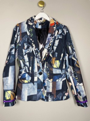 Smashed Lemon str. 36 <br/> blazer i blå og røde nuancer