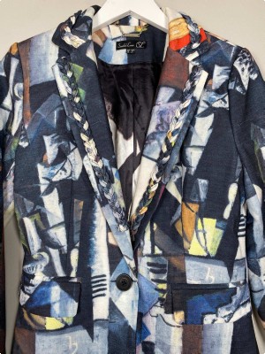 Smashed Lemon str. 36 <br/> blazer i blå og røde nuancer