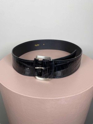 Max Mara Str. 105 cm <br/> Bælte, sort.