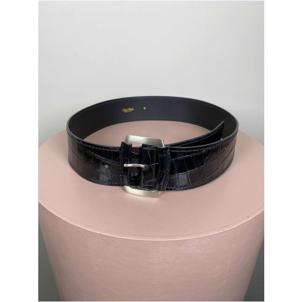 Max Mara Str. 105 cm <br/> Bælte, sort.