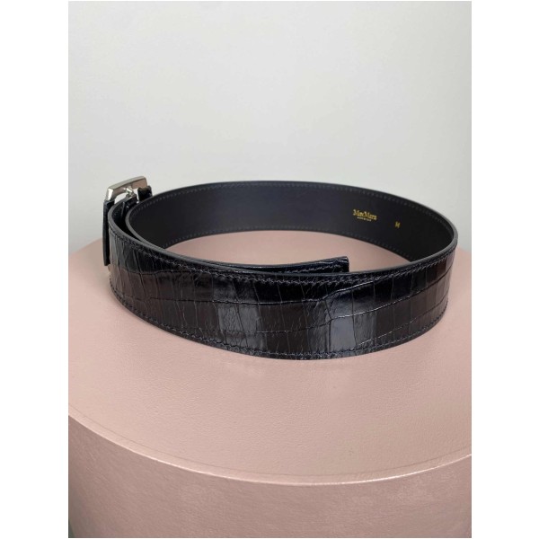 Max Mara Str. 105 cm <br/> Bælte, sort. - Image 2