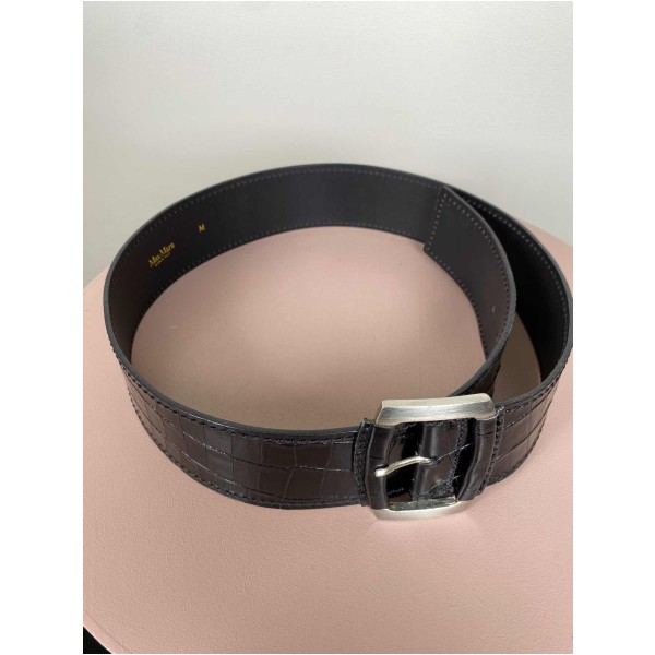 Max Mara Str. 105 cm <br/> Bælte, sort. - Image 4