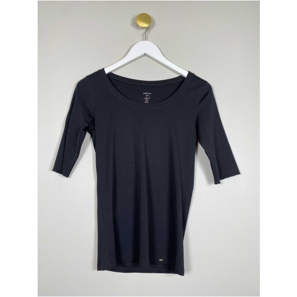 Marc Cain Str. S <br/> T-shirt, sort.
