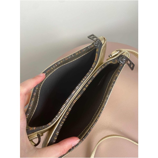 Zadig & Voltaire <br/> Rock leather crossbody bag gold - Image 3