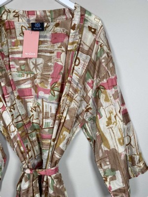 WAUW Str. Onesize <br/> Mønstret kimono, silke.