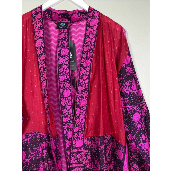 WAUW Str. Onesize <br/> Mønstret Kimono, silke. - Image 2