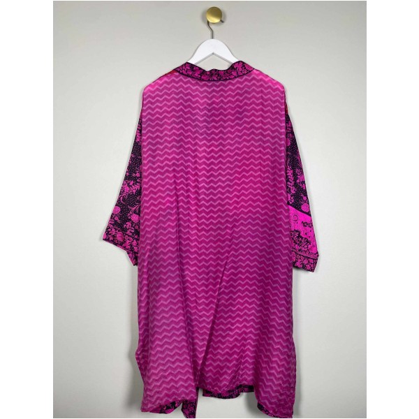 WAUW Str. Onesize <br/> Mønstret Kimono, silke. - Image 3