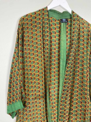 WAUW Str. Onesize <br/> Mønstret kimono, silke.