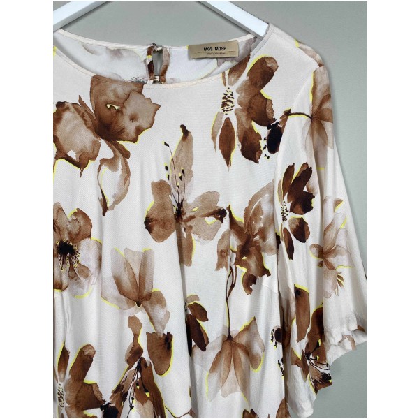 Mos Mosh Str. XL <br/> Blomstret t-shirt. - Image 2