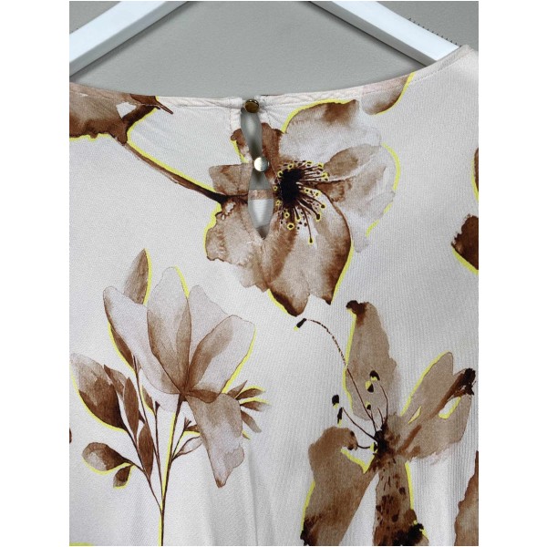 Mos Mosh Str. XL <br/> Blomstret t-shirt. - Image 3