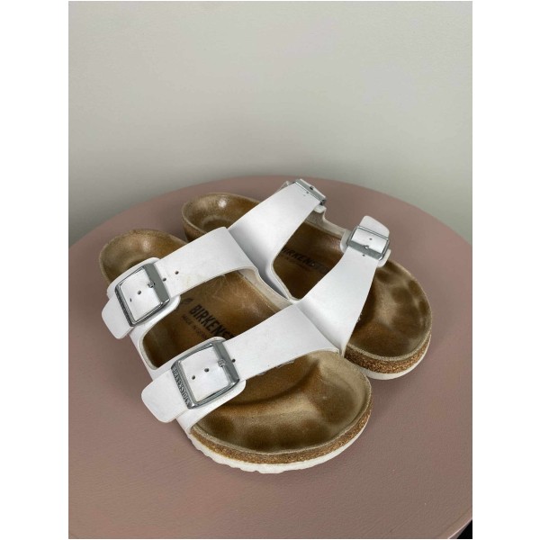 BirkenStock Str. 36 <br/> Sandaler, hvid. - Image 2