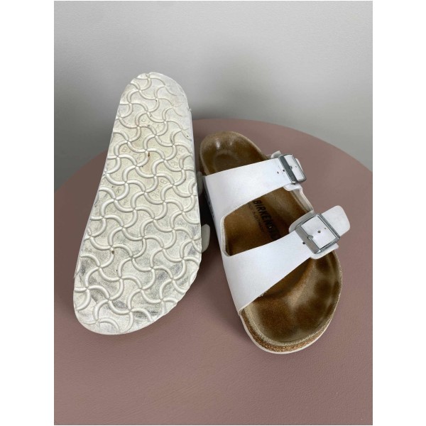 BirkenStock Str. 36 <br/> Sandaler, hvid. - Image 4