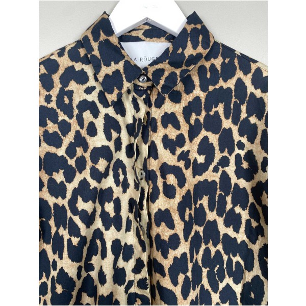 La Rouge str. S/M <br/> leopardmønstret kjole - Image 2