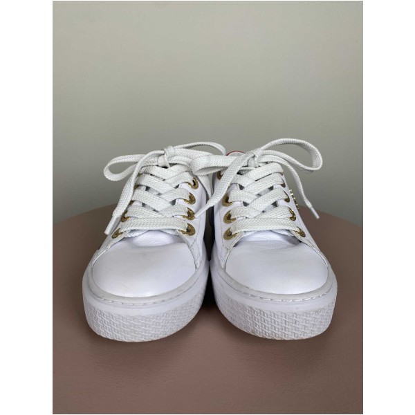 Tommy Hilfiger str. 37 <br/> hvide sneakers med blå stribe - Image 2
