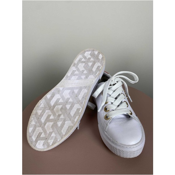 Tommy Hilfiger str. 37 <br/> hvide sneakers med blå stribe - Image 4