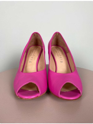 Fonnesberg str. 40 <br/> pink stilet med farvet hæl