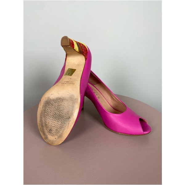 Fonnesberg str. 40 <br/> pink stilet med farvet hæl - Image 3