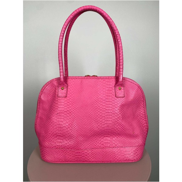 pink slangeskindstaske - Image 6