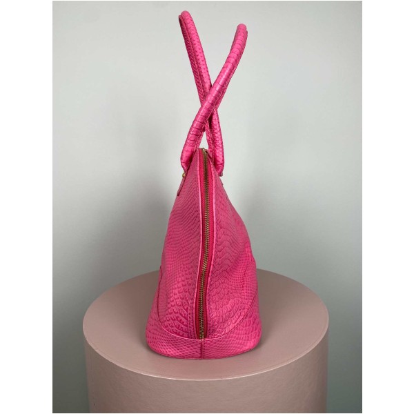 pink slangeskindstaske - Image 5