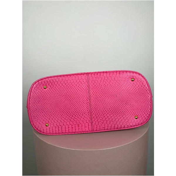 pink slangeskindstaske - Image 3