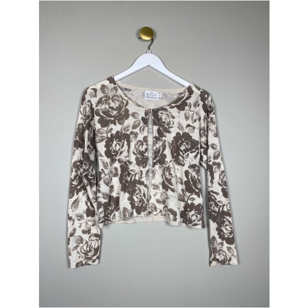 Masai str. M <br/> cardigan med roser