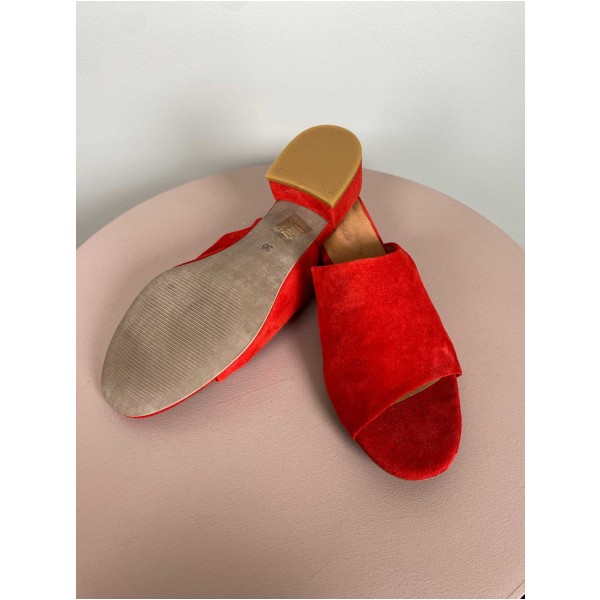 ShoeDesign str. 38 <br/> rød ruskindssandal - Image 3