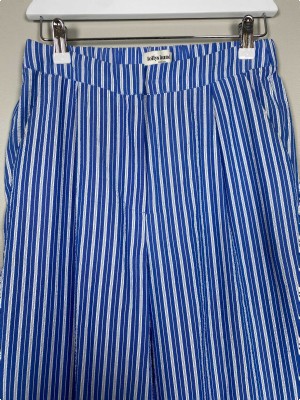 Lollys Laundry str. S <br/> blå/hvid stribet bukser