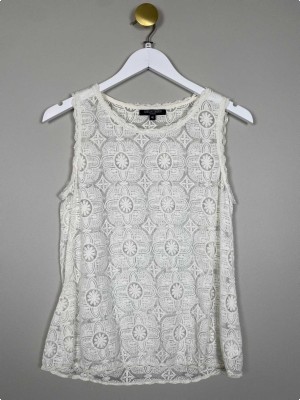 Ilse Jacobsen str. 40 <br/> hvid blondetop