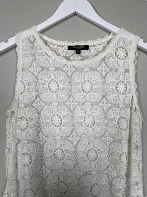 Ilse Jacobsen str. 40 <br/> hvid blondetop