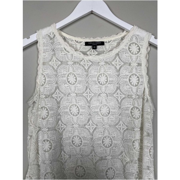 Ilse Jacobsen str. 40 <br/> hvid blondetop - Image 2