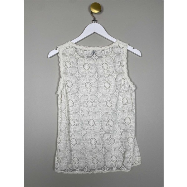 Ilse Jacobsen str. 40 <br/> hvid blondetop - Image 3