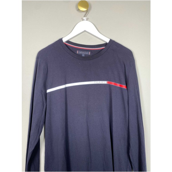 Tommy Hilfiger str. XXL <br/> mørkblå bluse med lange ærmer - Image 2