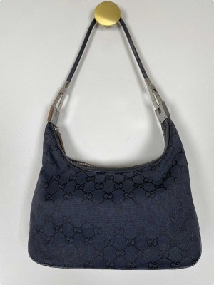 Gucci Monogram Hobo shoulder bag, black