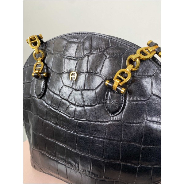 Aigner skuldertaske, sort - Image 5