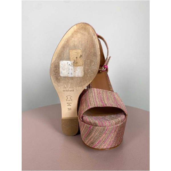 Missoni str. 38 <br/> wedge open toe, pink - Image 5