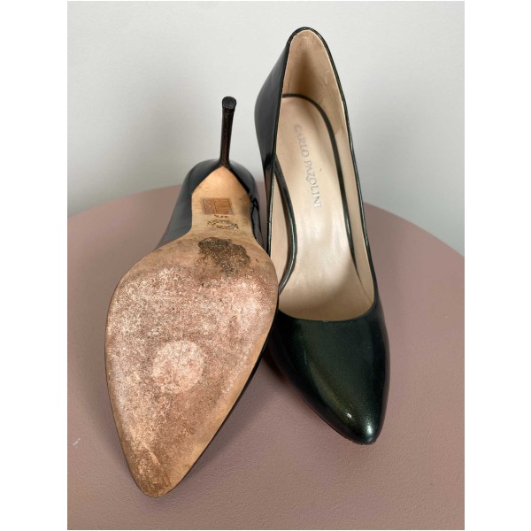 Carlo Pazolini str. 37,5 <br/>green leather heel - Image 3
