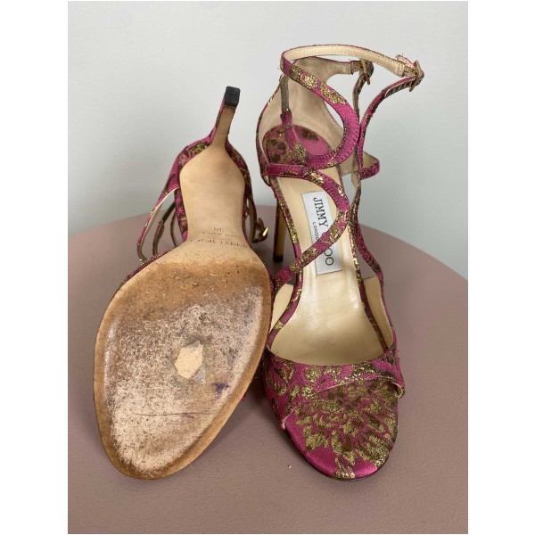 Jimmy Choo str. 38 <br/> Lancer cloth heels (incl. box) - Image 4
