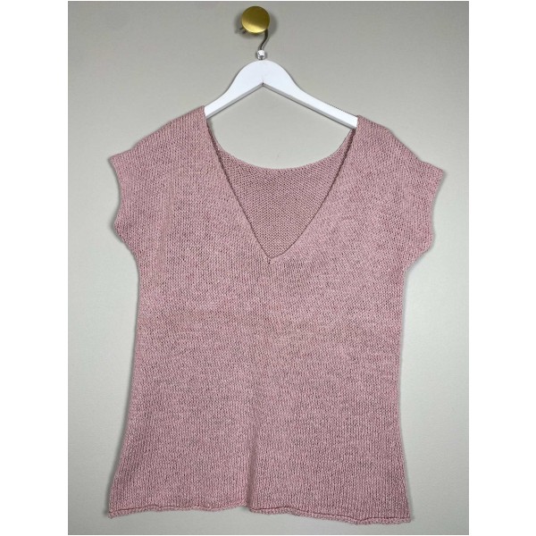 Strikbluse str. L <br/> rosa